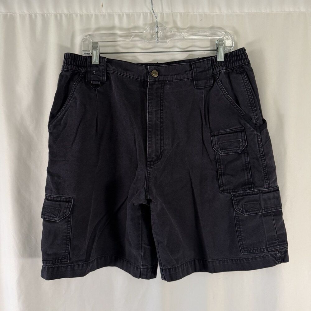 5.11 Tactical Cargo Shorts Men's 36 Blue Snap Zip Utility Hiking Stretch Waist